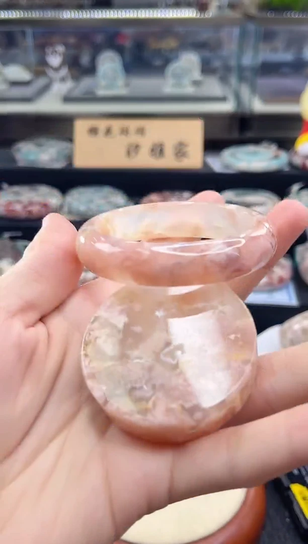 未镶嵌手镯石英质玉56圈口（赠品镯心）s901