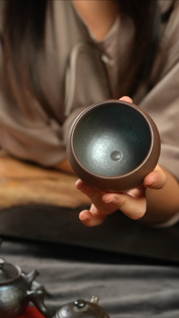 T*T【1437】柴烧禅定杯lg0158（一刹系列-肖春魁）瑕品