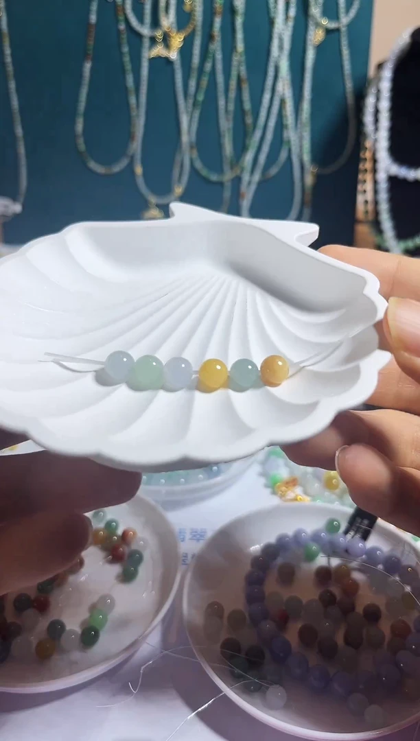 未镶嵌手链翡翠缅甸A货翡翠珠链7.0