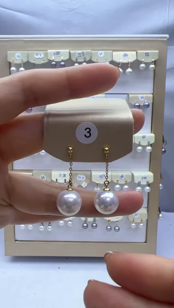 【闪购商品】淡水珍珠耳饰银S925镶嵌3