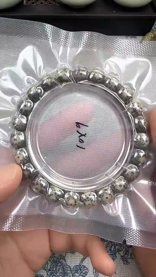 星月菩提手串44石玉料糯冰单圈10×9高透精工福利