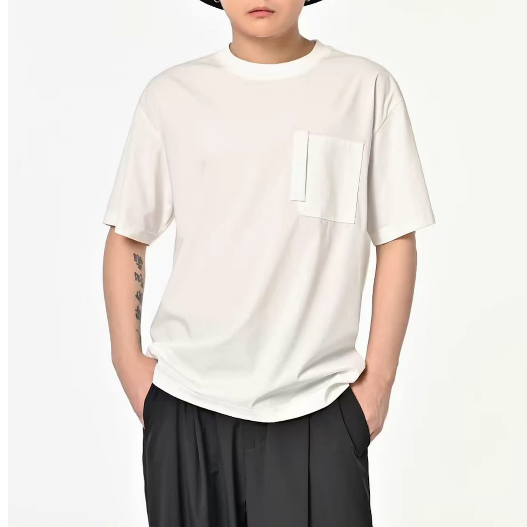 清凉透气t恤男 夏季2025新款男士短袖男生体恤设计口袋242387