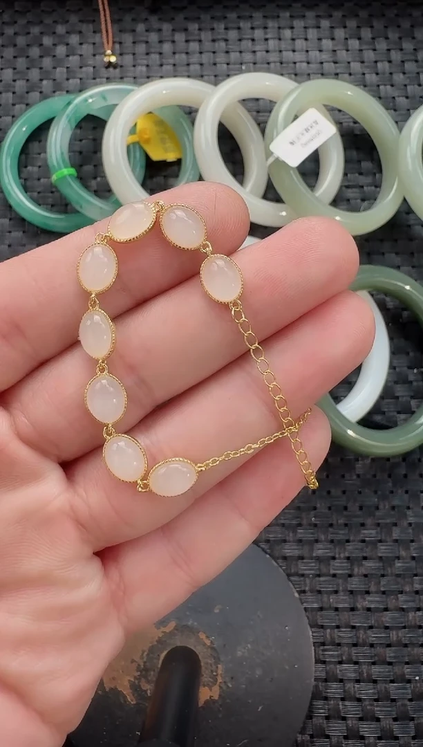 颈饰银S925镶嵌和田玉手链