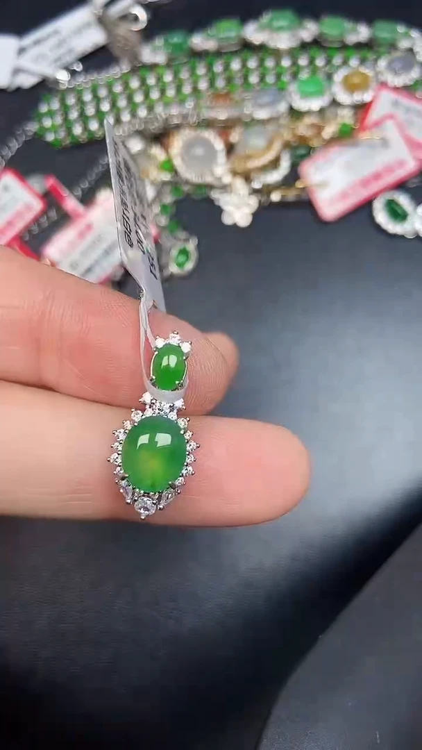 银S925镶嵌戒指翡翠2810