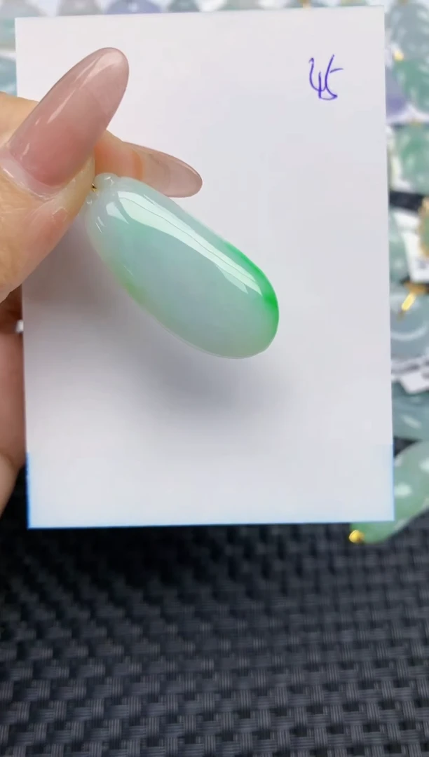 【闪购商品】翡翠颈饰18K金镶嵌天然A货翡翠 45