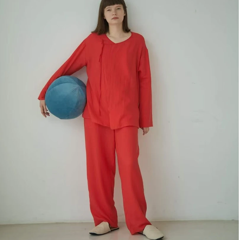 女士新中式设计师款财不外漏家居服纯棉睡衣女款爆款2025新款