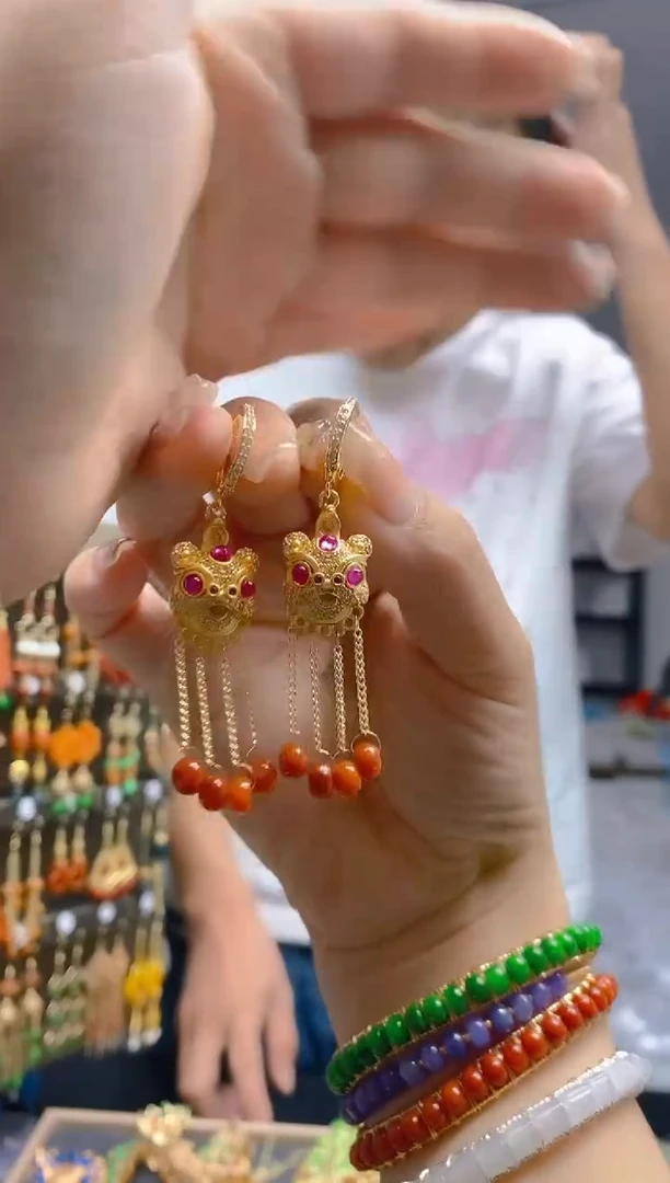 【闪购商品】翡翠耳饰合金56翡翠耳包