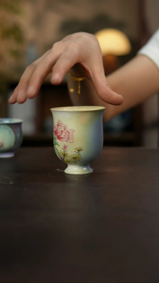 杯景德镇陶瓷杯碗柴烧多人