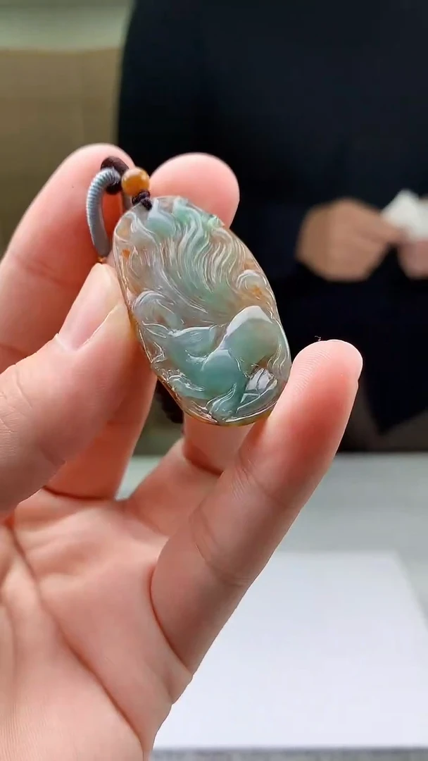 【闪购商品】定制翡翠未镶嵌5145bb-毛货挂件66