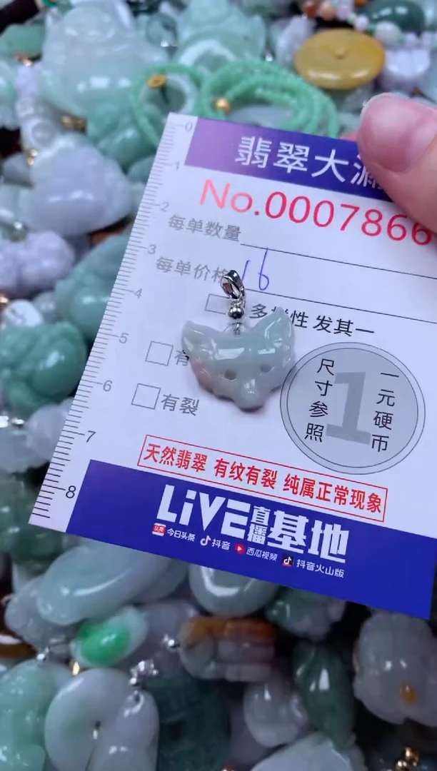 吊坠(不含链)未镶嵌翡翠7866