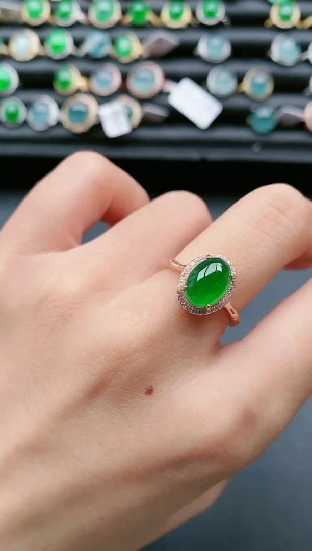 【闪购商品】翡翠戒指银S925镶嵌111111111
