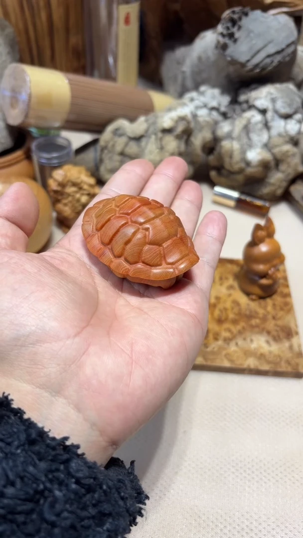 柏木（崖柏）南太行崖柏黑油手把件富甲天下1