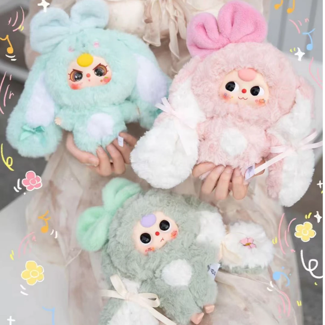 【正品】baby three娃三岁小兔归来系列毛绒盲盒背景娃