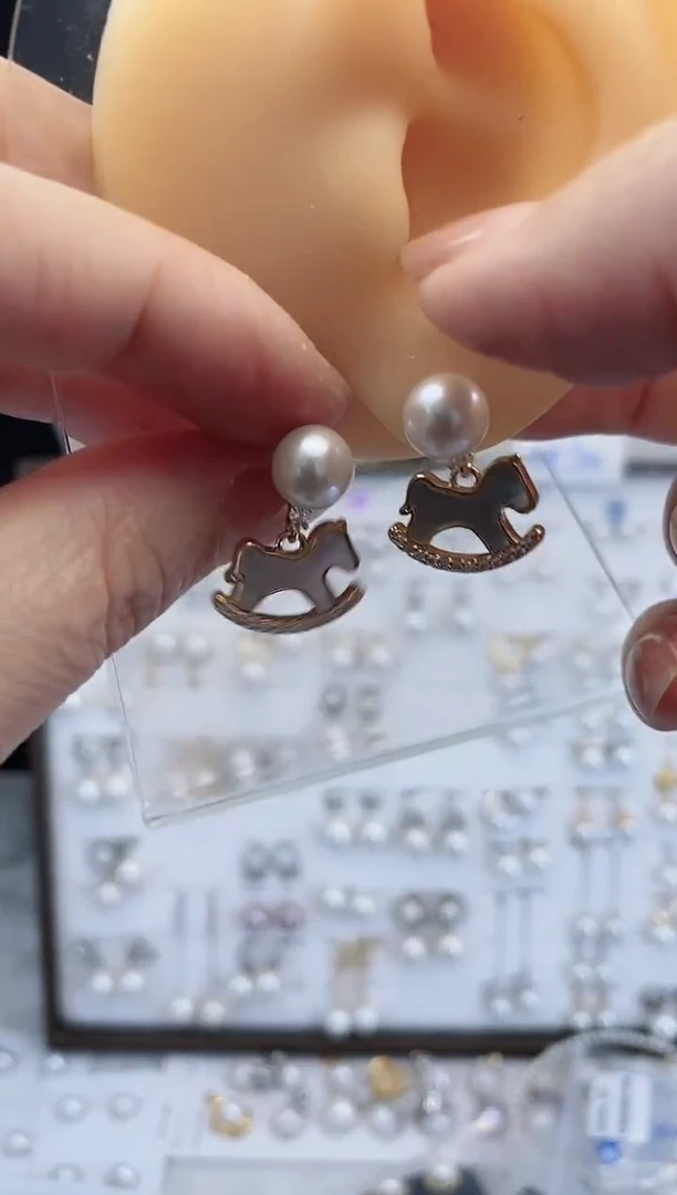 合金耳饰淡水珍珠05圆珠默认微瑕8.8mm