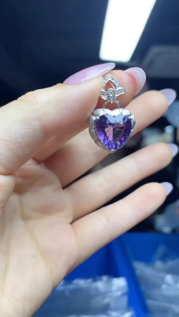 银S925镶嵌颈饰水晶（多样性发一件）