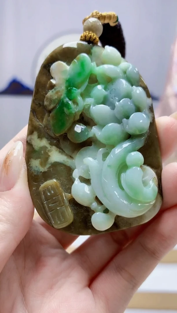 未镶嵌定制翡翠4812jw-毛货挂件31