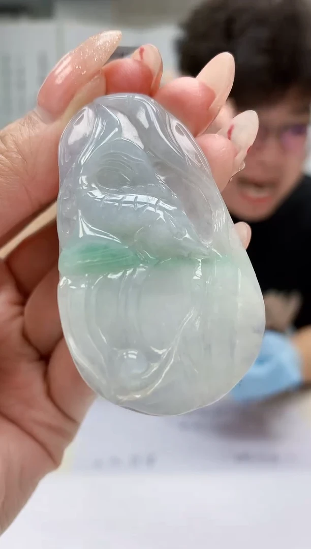 【闪购商品】定制翡翠未镶嵌4688MM-毛货挂件92