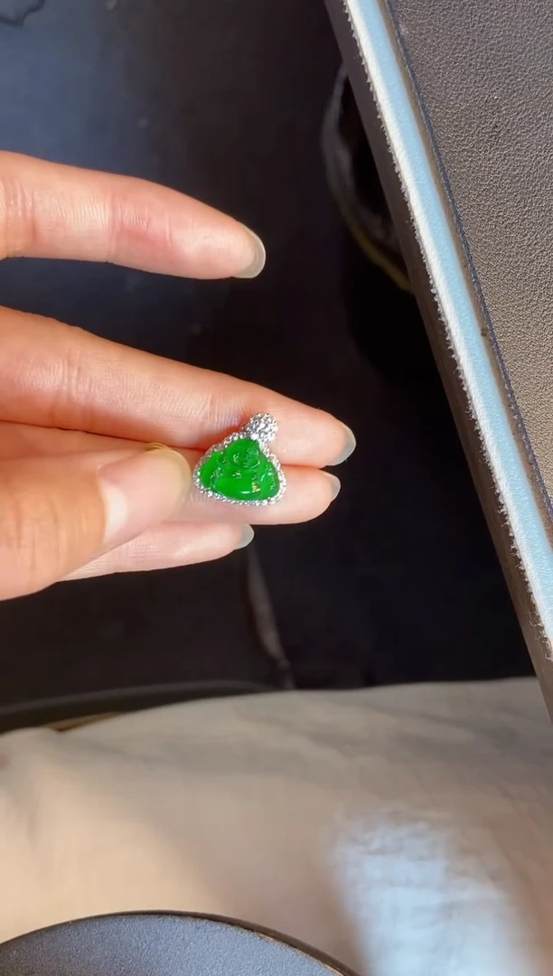 吊坠(不含链)银S925镶嵌翡翠1