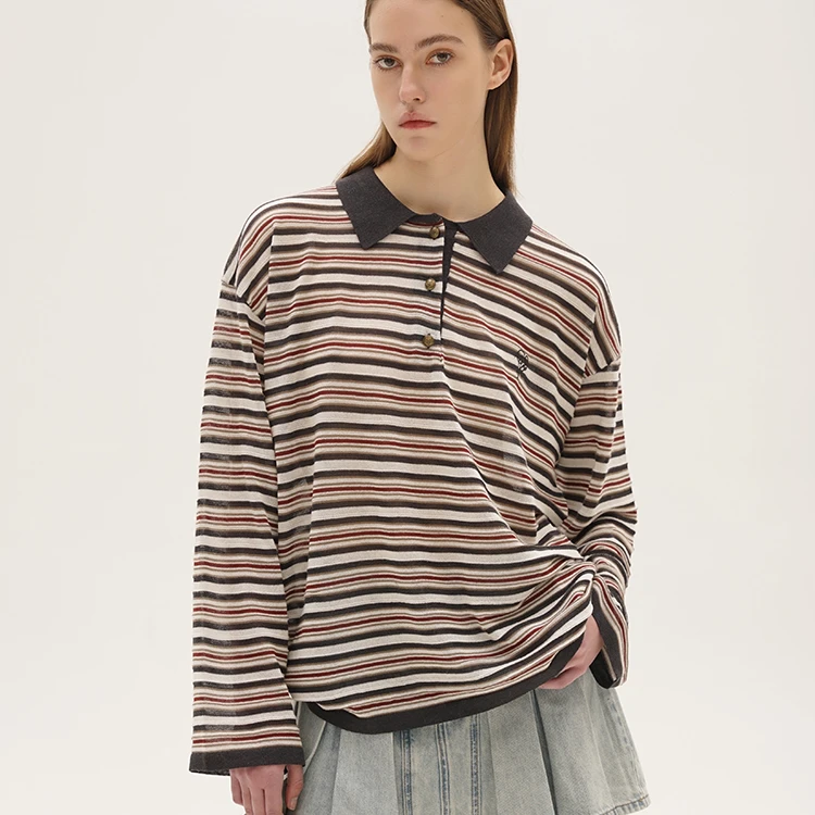 TGP SZTHEGODPARTICLE 25S系列撞色条纹polo衫（娅娅穿L码）