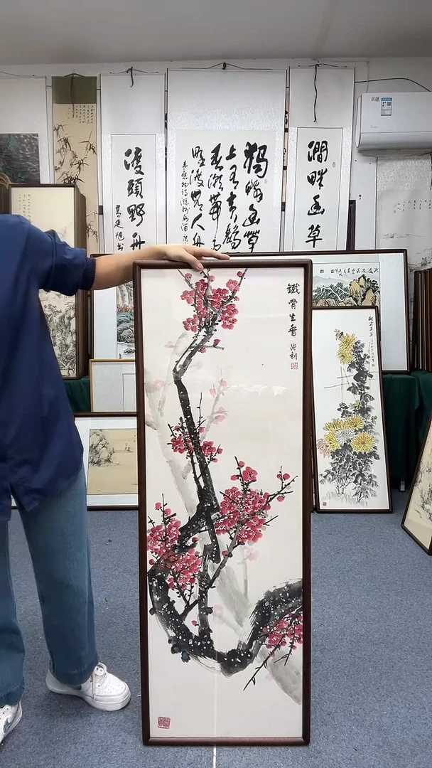 国画42*122实木画框京东包邮手绘
