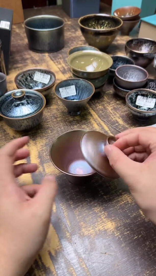 吴俊伟手作薄胎二才盖碗