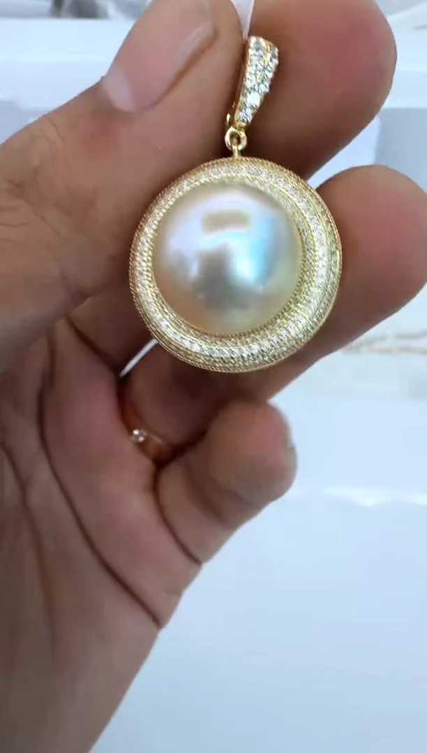 【闪购商品】海水珍珠颈饰银S925镶嵌吊坠