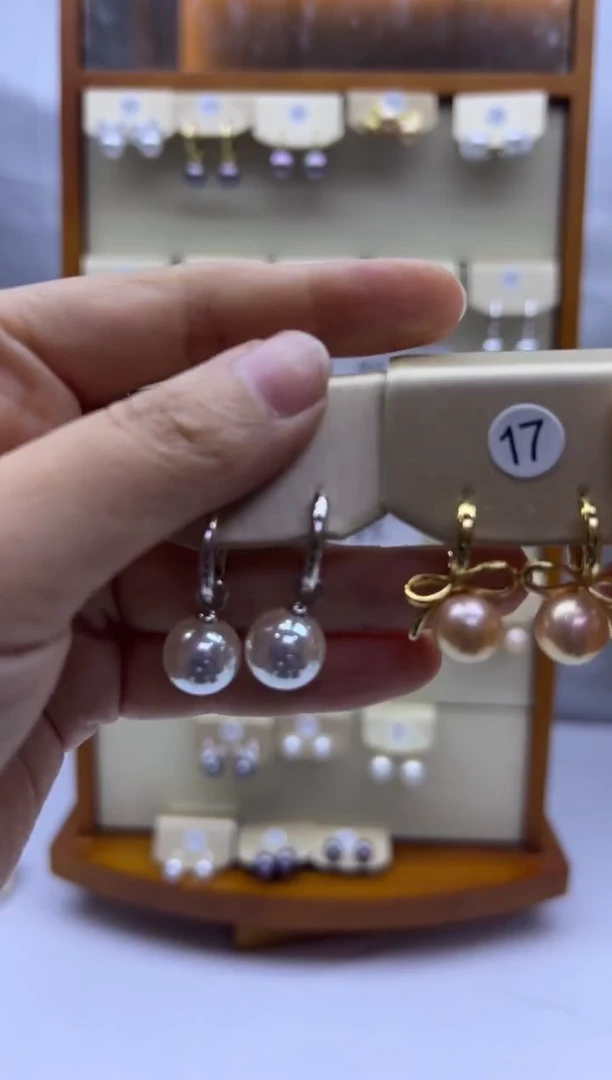 未镶嵌耳饰淡水珍珠17+70