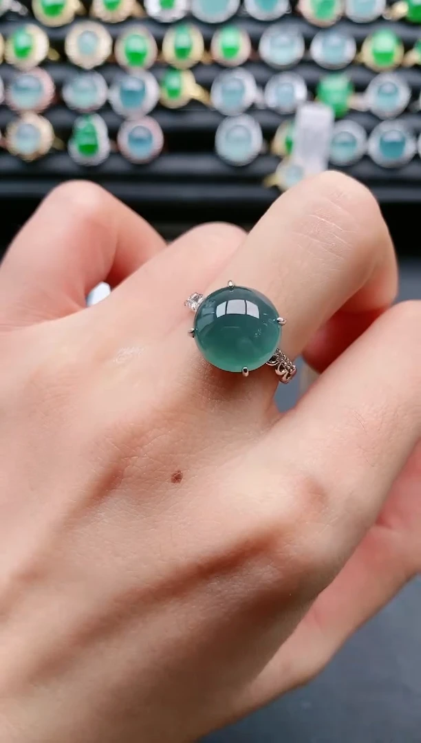 【闪购商品】翡翠戒指银S925镶嵌111111