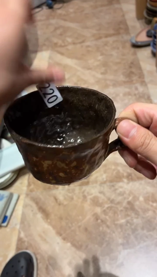 瓷片沐*220  龙柳木红咖啡杯1个