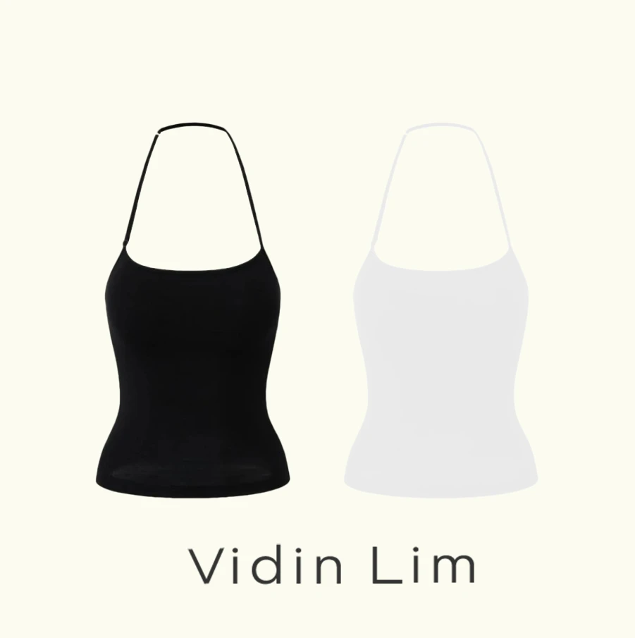 『VIDIN LIM』莱赛尔挂脖百搭背心QQ8001