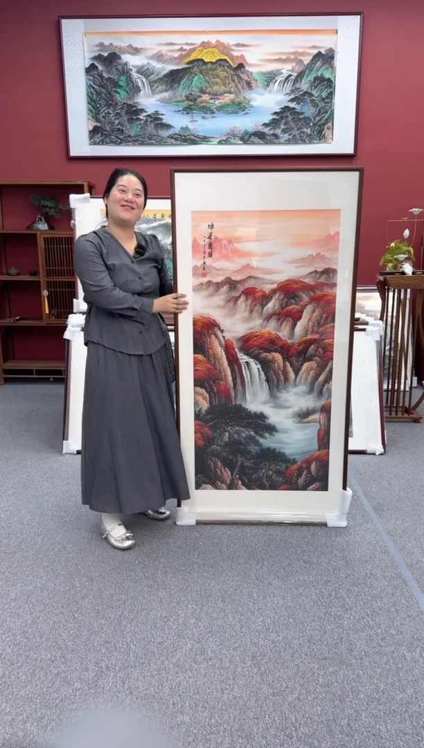 国画手绘  鸿运当头 172*85