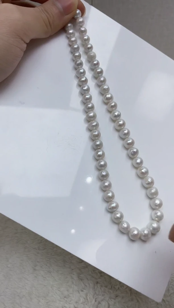 颈饰银S925镶嵌淡水珍珠