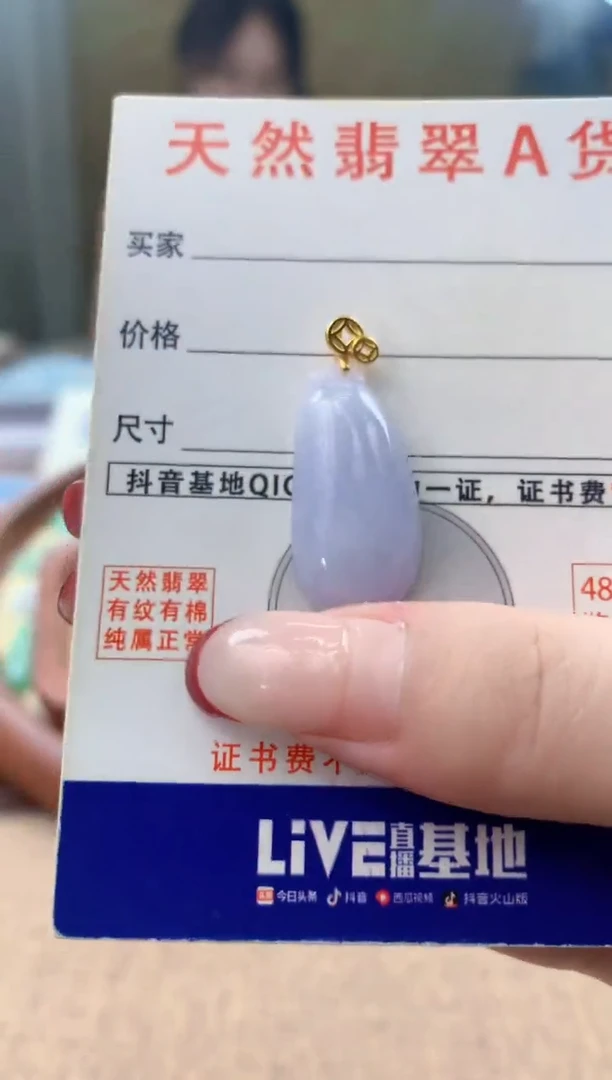 颈饰未镶嵌翡翠 天然A货翡翠挂件