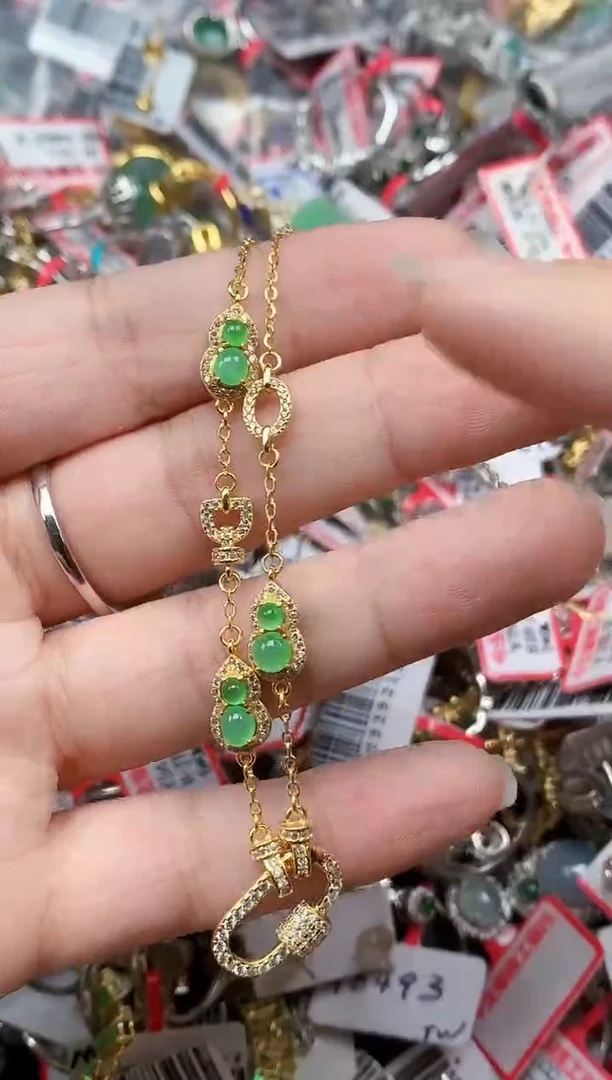 银S925镶嵌戒指翡翠天然A货缅甸翡翠