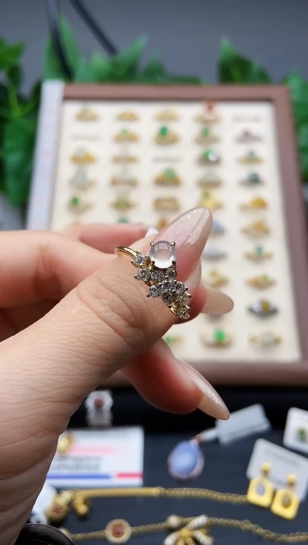 银S925镶嵌戒指翡翠12