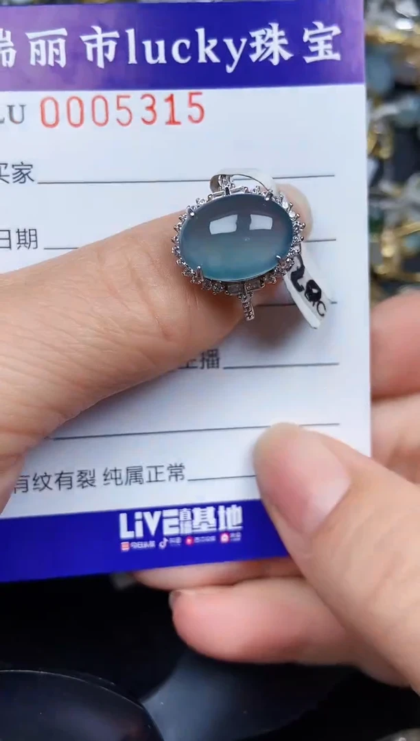 翡翠银S925镶嵌颈饰5315