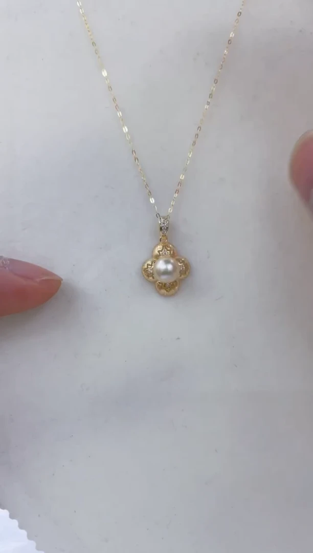 颈饰银S925镶嵌海水珍珠