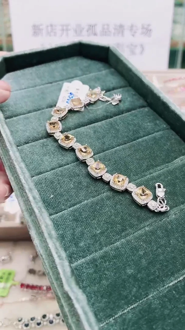 银S925镶嵌手链水晶367ZB1128产品一个（多样性）