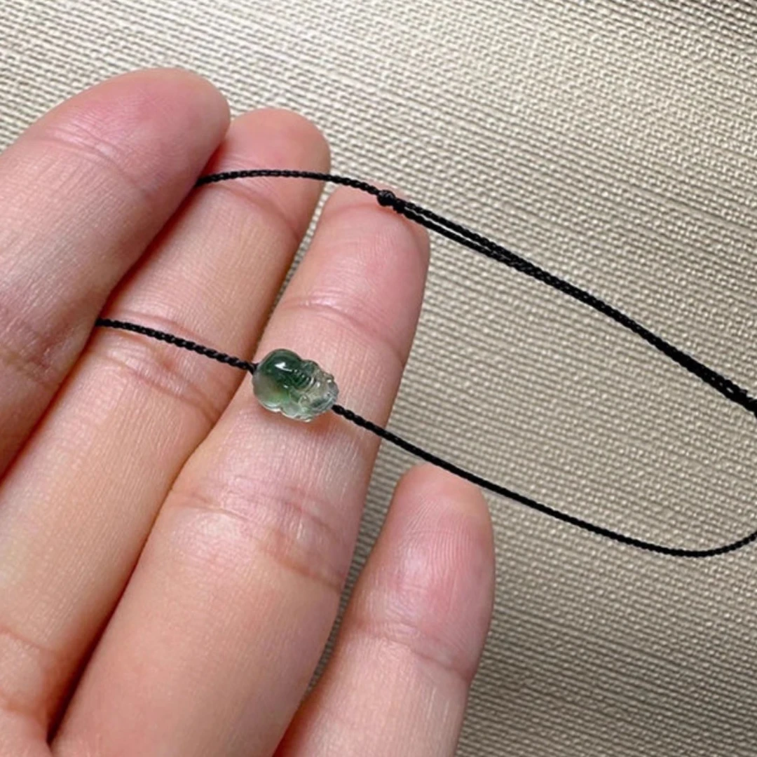 铜合金手链 飘花貔貅极细手链手工编织手绳百搭显白小众女款饰品