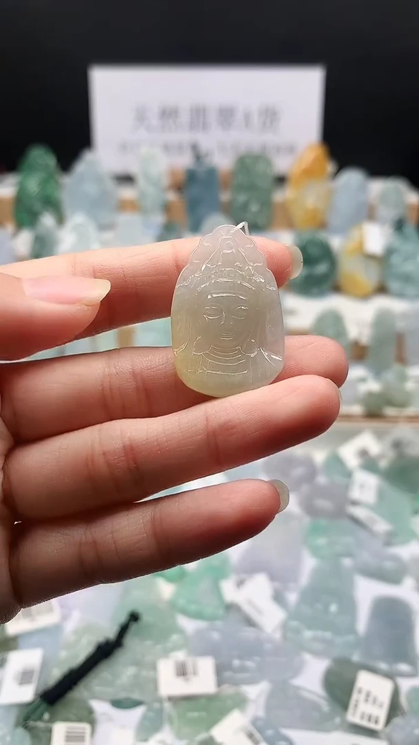 吊坠(不含链)未镶嵌翡翠67观音头