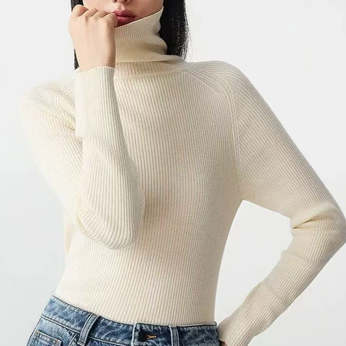 【南后·朗系】2025冬新款百搭高领修身针织衫打底衫女-3014