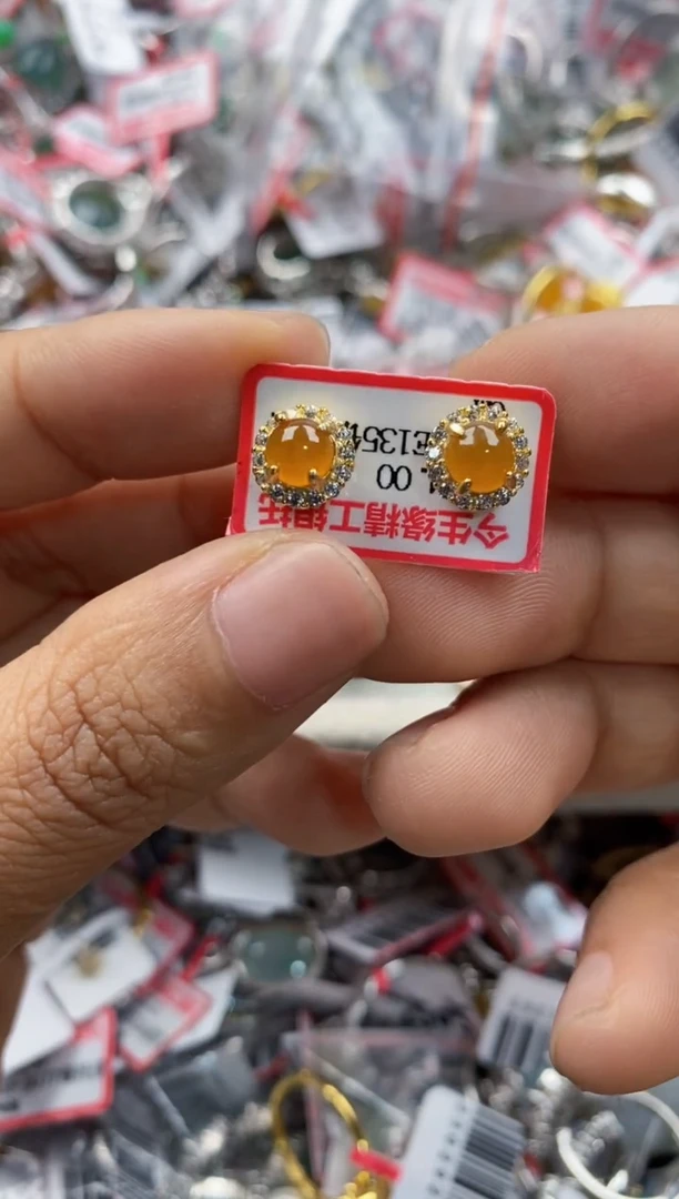 银S925镶嵌戒指翡翠333             6