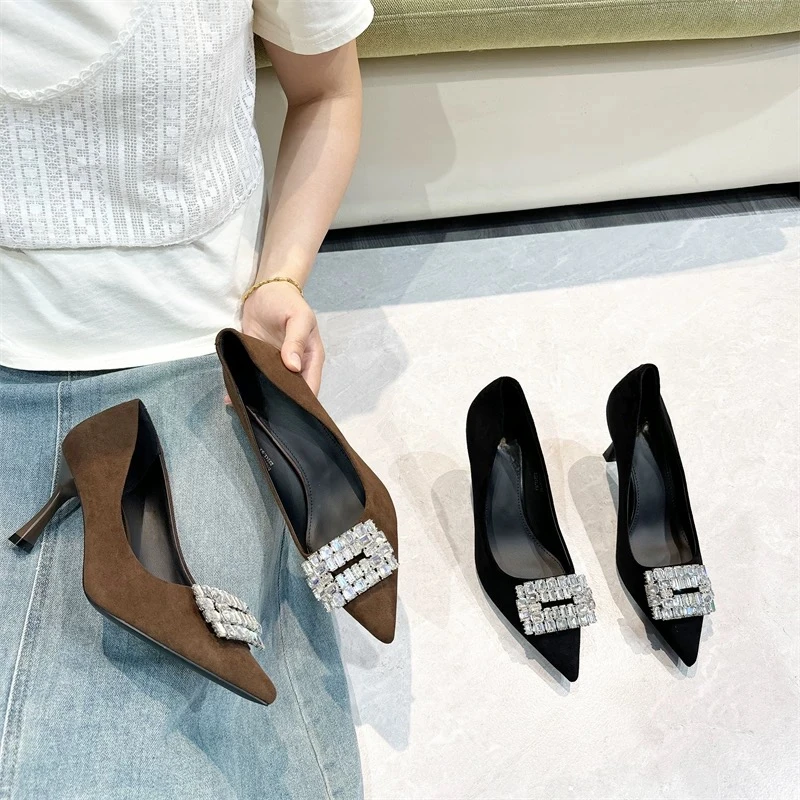 【欧洲站轻奢尾单】8986-13尖头细跟小众百搭时尚气质高跟鞋