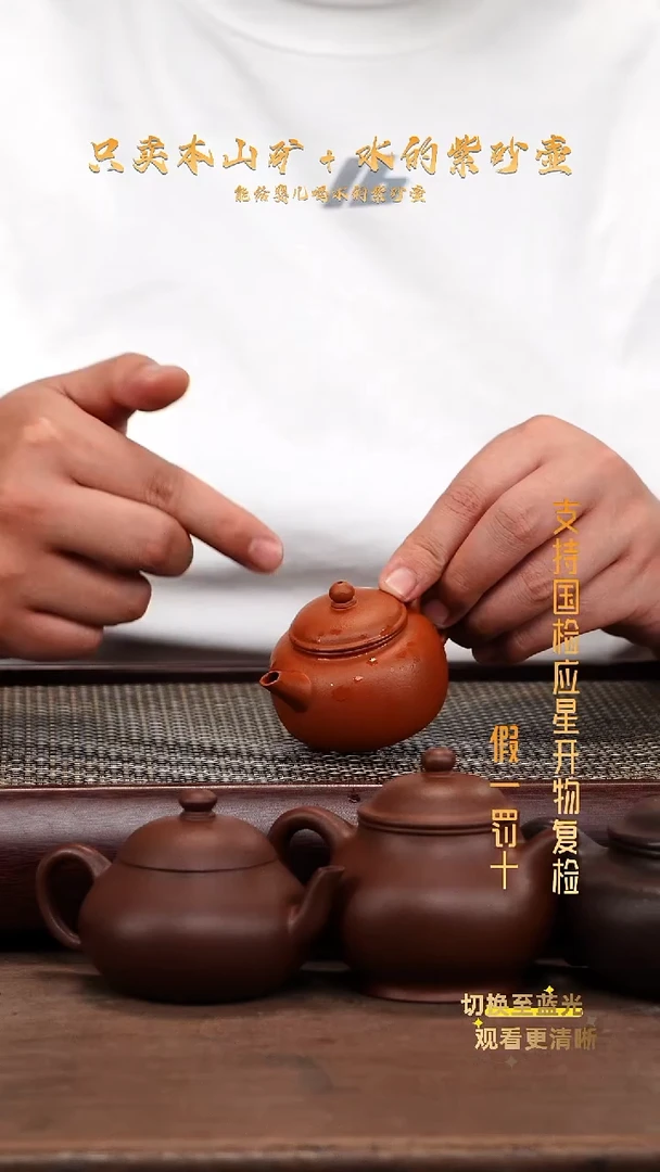 茶壶紫砂全手朱砂 匏樽水平