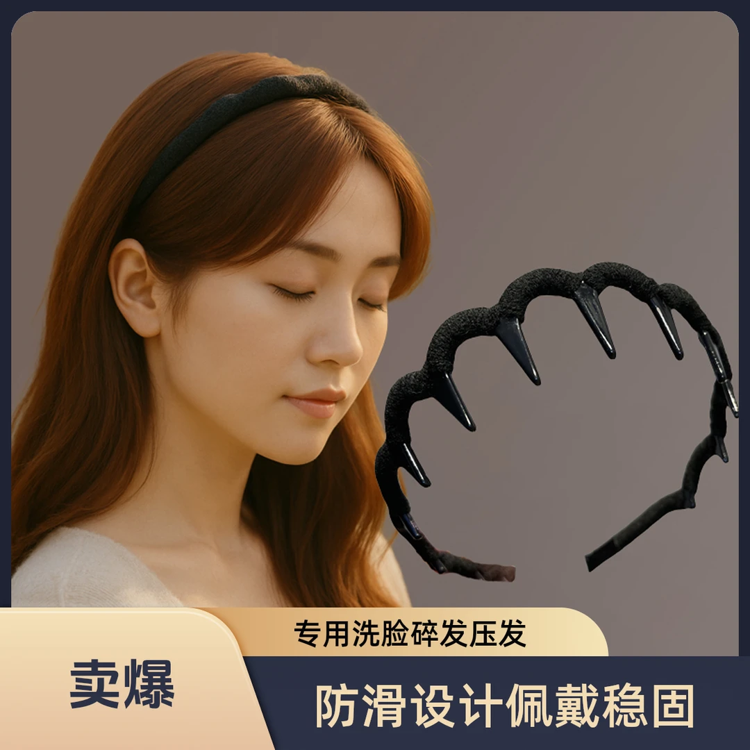 发箍女款爆款洗脸专用碎发压发头饰带齿防滑头箍发卡发捆百搭洋气