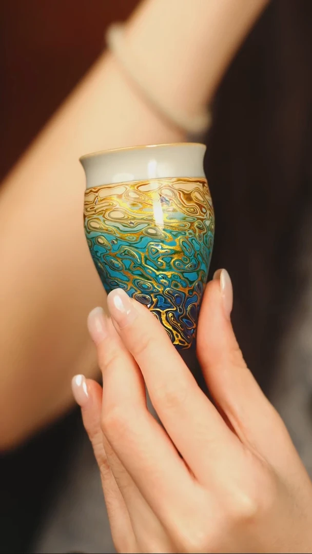 @渐变犀皮一口杯@非遗大漆