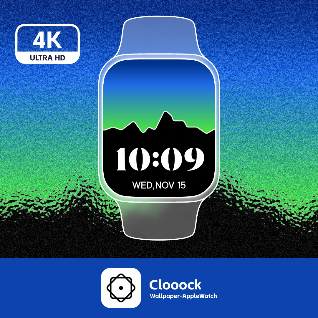 03.极光之夜｜4K表盘壁纸｜苹果表盘｜Applewatch｜潮流酷炫