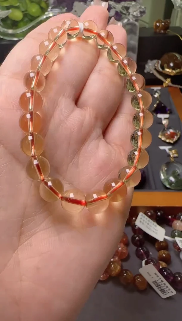 【闪购商品】水晶手串未镶嵌黄水晶手串8m+ M10098