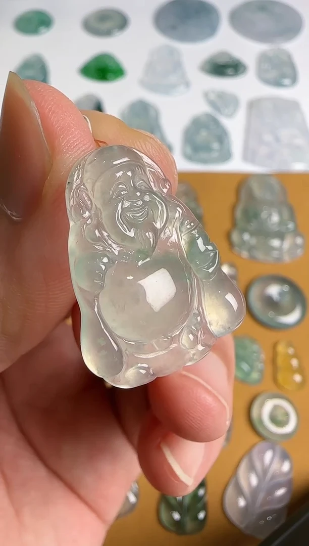 翡翠未镶嵌吊坠(不含链)财神