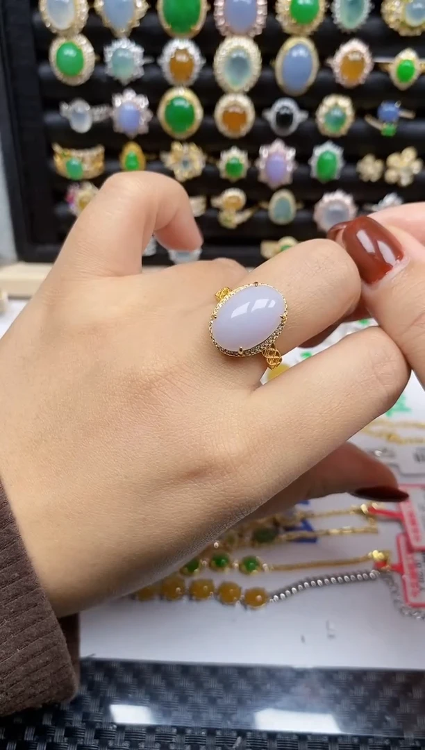 银S925镶嵌戒指翡翠799